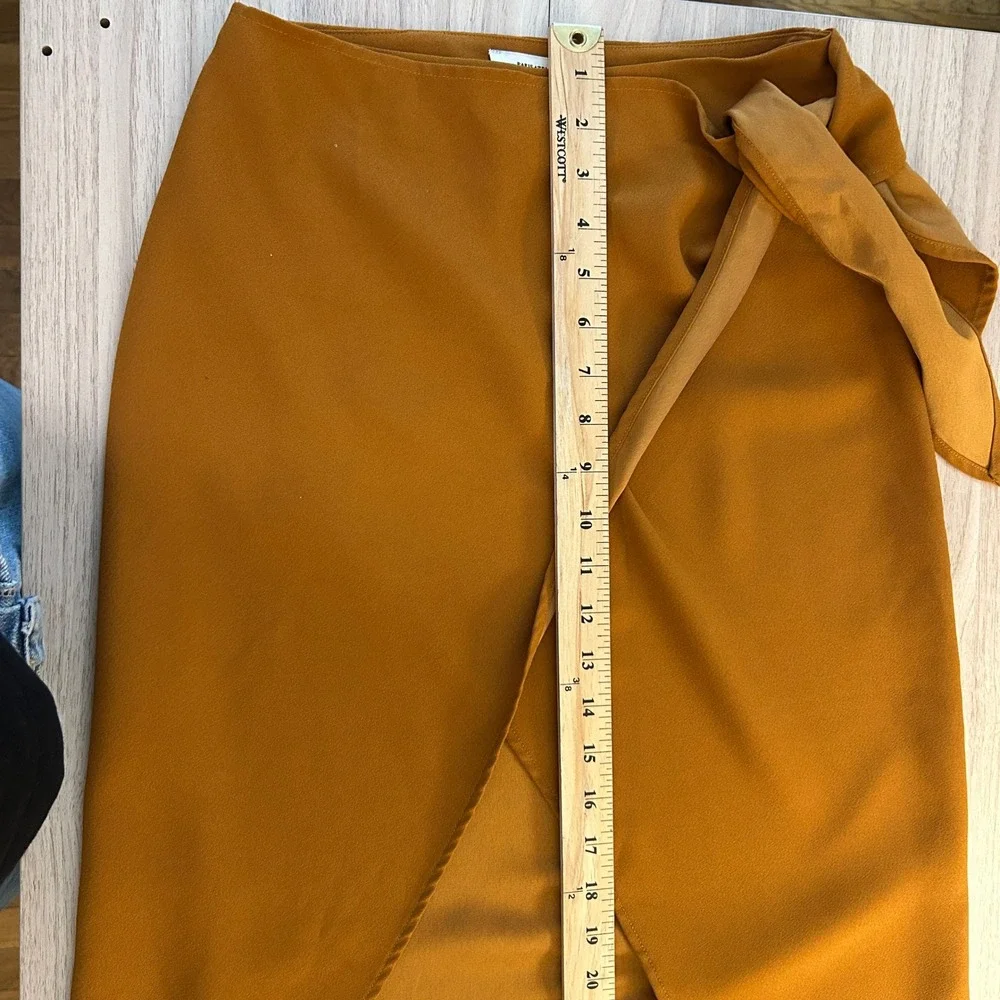& Other Stories Wrap‎ Midi Skirt Burnt Orange Ochre Size 0 Paris Atelier